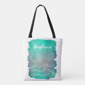tropisch aangepast ontwerp van canvas tas oceaan o (Achterkant)