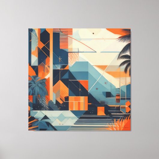 tropisch abstract 001 canvas afdruk (Voorkant)