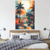 tropisch abstract 002 canvas afdruk (Insitu (Slaapkamer))
