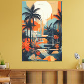 tropisch abstract 002 canvas afdruk (Insitu (Woonkamer))