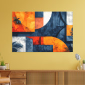 Tropisch abstract 003 canvas afdruk (Insitu (Woonkamer))