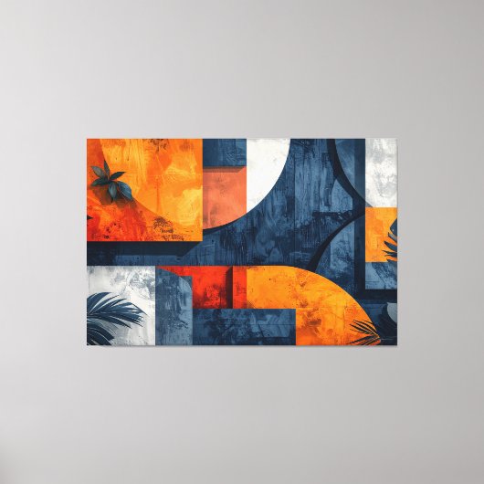 Tropisch abstract 003 canvas afdruk (Voorkant)