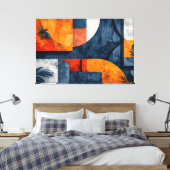 Tropisch abstract 003 canvas afdruk (Insitu (Slaapkamer))