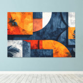 Tropisch abstract 003 canvas afdruk (Insitu (Houten vloer))