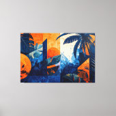 Tropisch abstract 004 canvas afdruk (Voorkant)