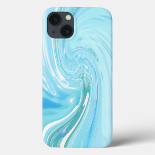 Tropisch Abstract Acryl Giet Blauw Water Case-Mate iPhone Case