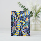Tropisch Abstract Briefkaart (Staand voorkant)