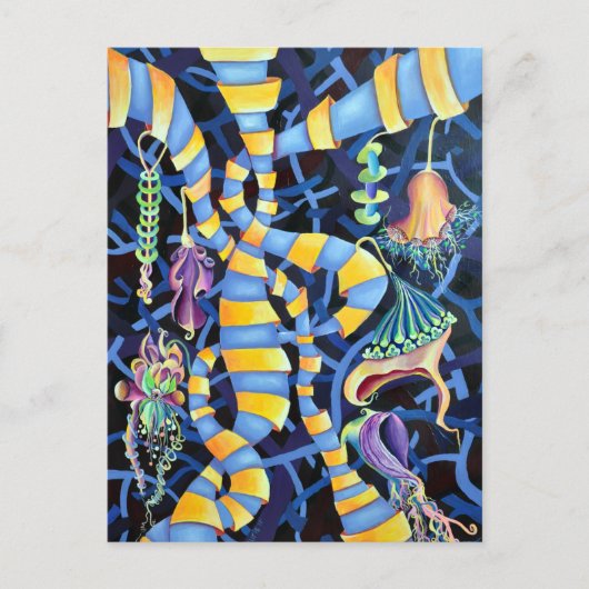 Tropisch Abstract Briefkaart (Voorkant)