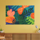 Tropisch abstract canvas afdruk (Insitu (Woonkamer))