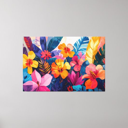 Tropisch abstract canvas afdruk (Voorkant)