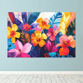 Tropisch abstract canvas afdruk