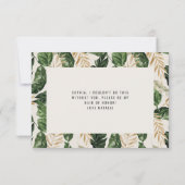 Tropisch abstract geschilderd bruidsmeisje RSVP kaartje (Achterkant)