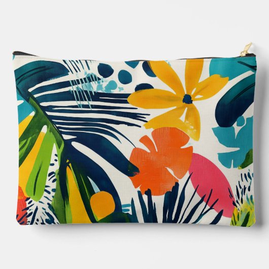 Tropisch Abstract patroon met ritssluiting Etui (Achterkant)