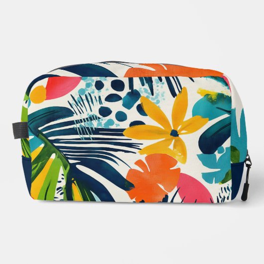 Tropisch Abstract patroon, monogram Toilettasje (Voorkant)