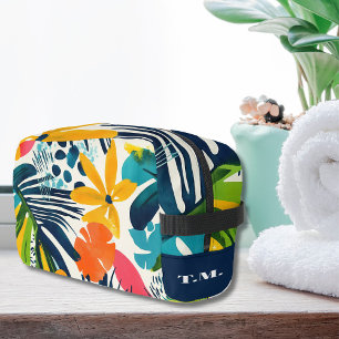 Tropisch Abstract patroon, monogram Toilettasje