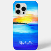 Tropisch Abstract strand Kleurrijke Oceaan Case-Mate iPhone Case (Achterkant)