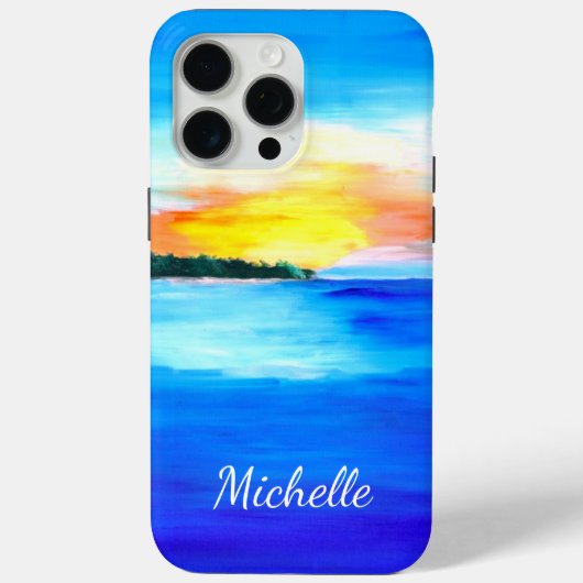 Tropisch Abstract strand Kleurrijke Oceaan Case-Mate iPhone Case (Achterkant)