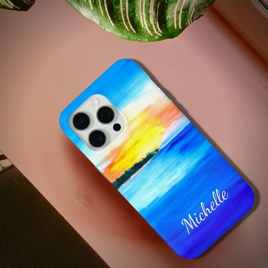 Tropisch Abstract strand Kleurrijke Oceaan Case-Mate iPhone Case