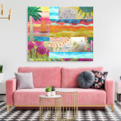 Tropisch Abstract uitgerekt canvas Afdruk (Insitu (Woonkamer))