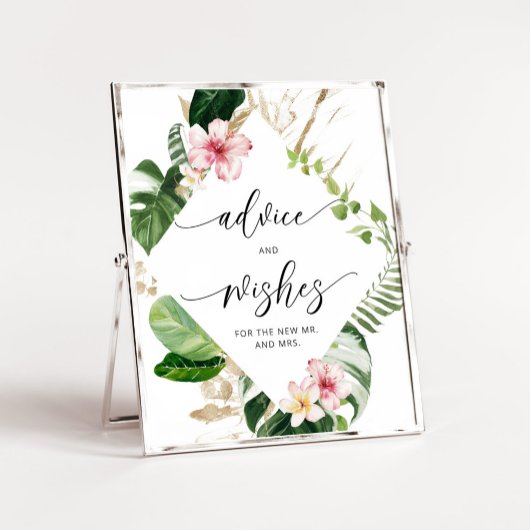 Tropisch advies en wensen voor Passen getrouwd Poster