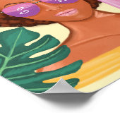 Tropisch Afrikaanse Amerikaanse Beach Beauty Retro Poster (Hoek)