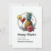 Tropisch Afstuderen Foto Bedankkaart (Voorkant)