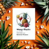 Tropisch Afstuderen Foto Bedankkaart