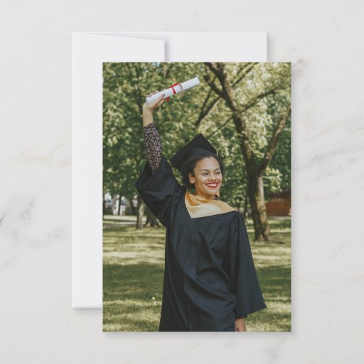 Tropisch Afstuderen Hartelijk dank, foto Kaart (Achterkant)