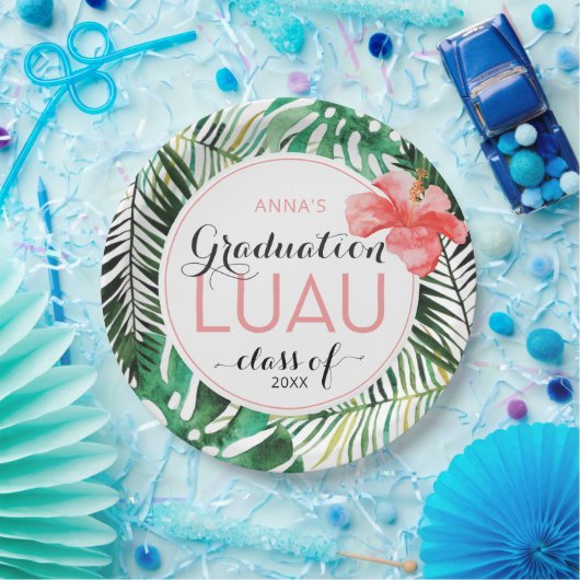 Tropisch Afstuderen Luau Party Papieren Bordje (Feest)