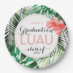 Tropisch Afstuderen Luau Party Papieren Bordje