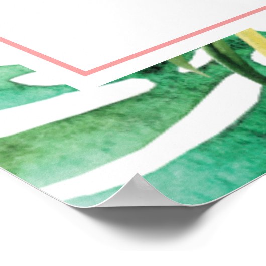 Tropisch Afstuderen Luau Party Welcome Sign Poster (Hoek)