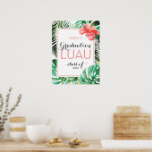 Tropisch Afstuderen Luau Party Welcome Sign Poster (Keuken)