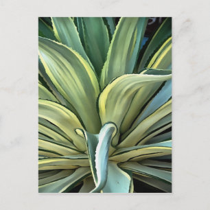 Tropisch-Agave Realism Art Briefkaart