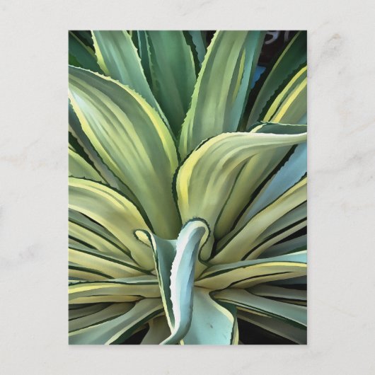 Tropisch-Agave Realism Art Briefkaart (Voorkant)