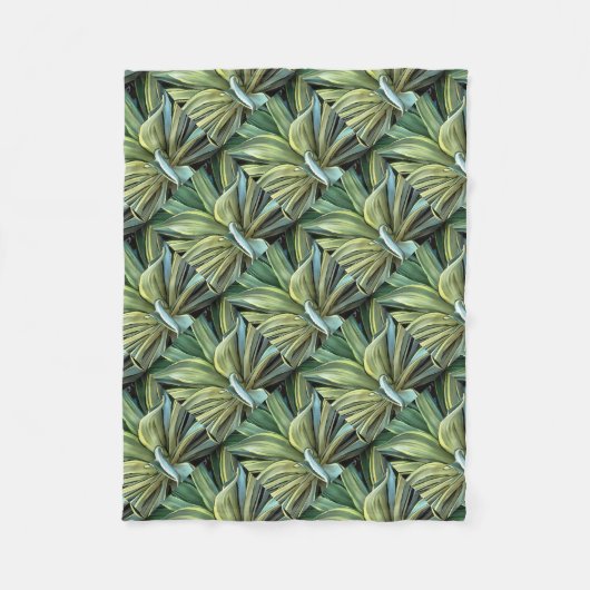 Tropisch-Agave Realism Art Fleece Deken (Voorkant)