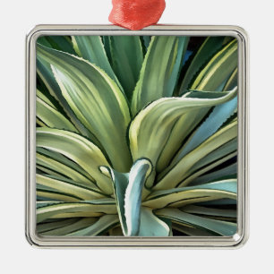 Tropisch-Agave Realism Art Metalen Ornament