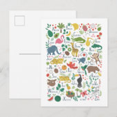 Tropisch alfabet voor kinderen briefkaart (Voorkant / Achterkant)