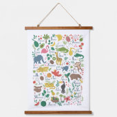 Tropisch alfabet voor kinderen hangend wandkleed (Voorkant)