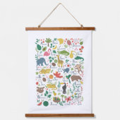 Tropisch alfabet voor kinderen hangend wandkleed (Voorkant)