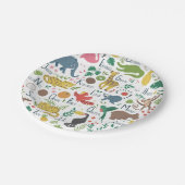 Tropisch alfabet voor kinderen papieren bordje (Gekanteld)