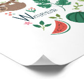 Tropisch alfabet voor kinderen poster (Hoek)