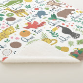 Tropisch alfabet voor kinderen sherpa deken (3/4)