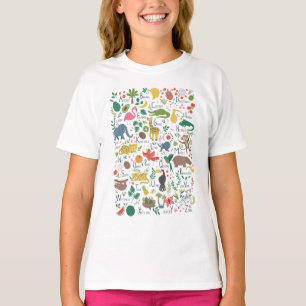 Tropisch alfabet voor kinderen t-shirt