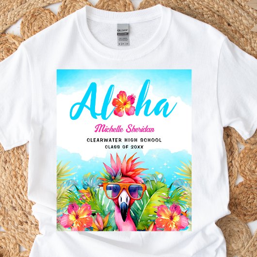 Tropisch Aloha Afstudeerfeest T-shirt
