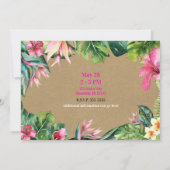 Tropisch Aloha Bloemstuk Luau Kraft Verjaardagsfee Kaart (Achterkant)