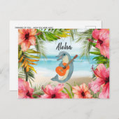Tropisch Aloha denken aan je Dolphin Guitar Briefkaart (Voorkant / Achterkant)