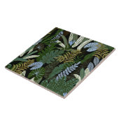 Tropisch Aloha Exotic Green Oerwoud Patroon Tegeltje (Zijkant)