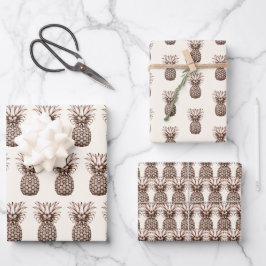 Tropisch Aloha feest met ananas Inpakpapier Vel