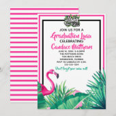 Tropisch Aloha Flamingo Afstuderen Luau 2022 Kaart (Voorkant / Achterkant)
