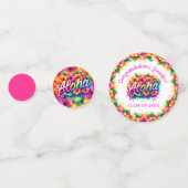 Tropisch Aloha Foto Verjaardagsfeestje Confetti (Achterkanten)